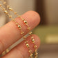 18K Solid Gold Fairy Plain Chain Necklace