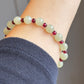 Natural Jade & Garnet Bracelet