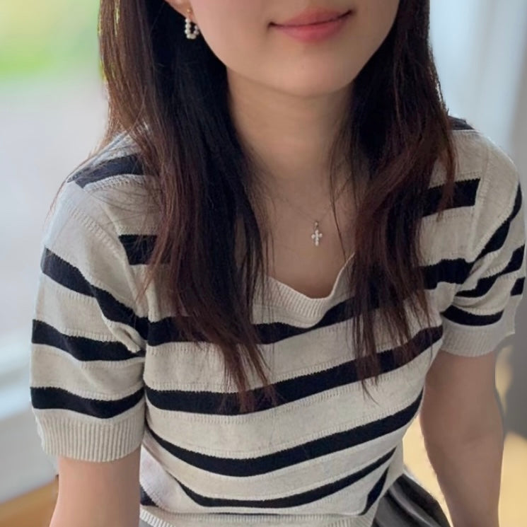 Cross Moissanite Necklace