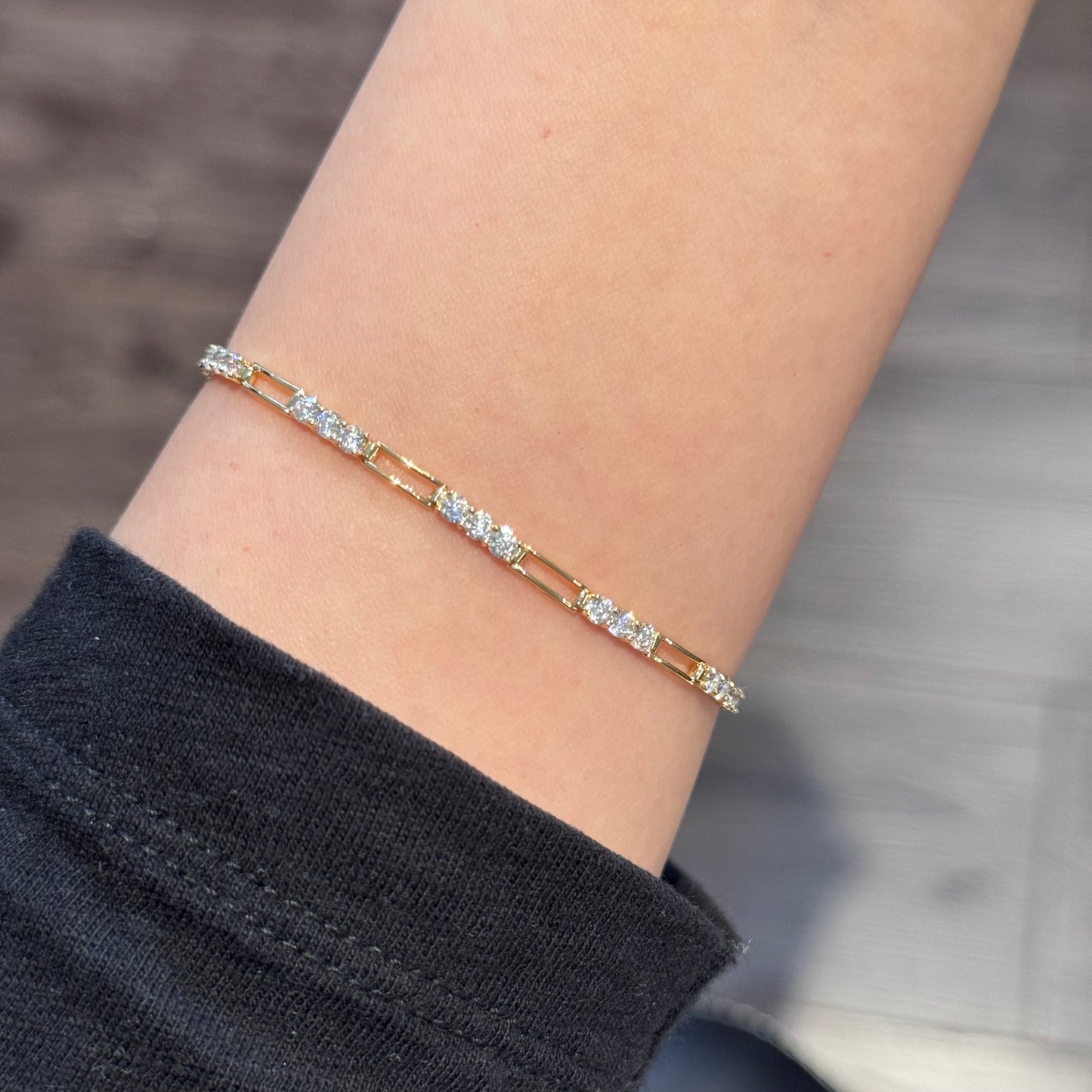 14K Solid Gold Infinity Glow Bracelet