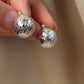 榛果碎冰冰 Crushed Ice Hoop Earrings
