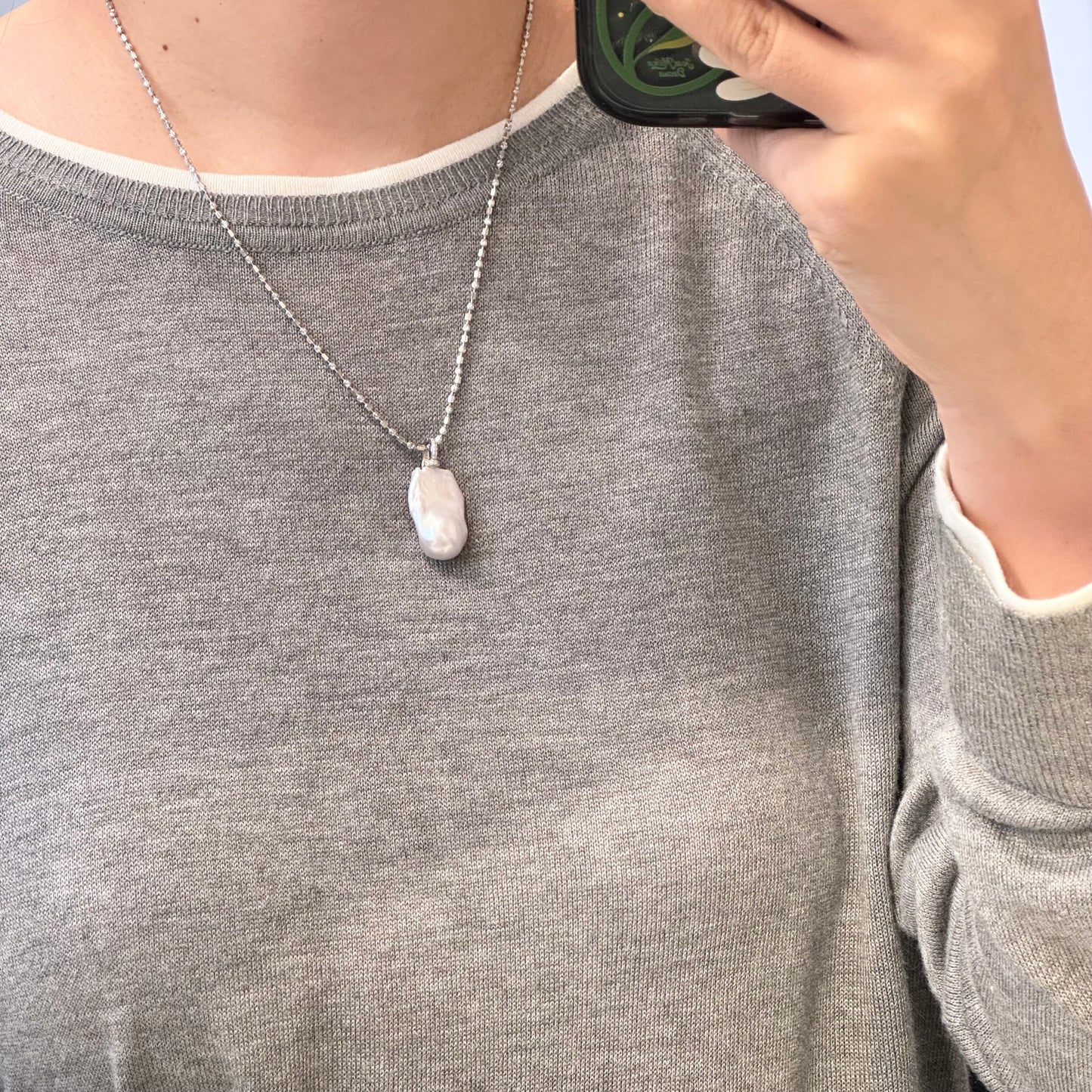 Diamond-Cut Plain Chain Necklace, 50cm