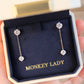 14K Solid Gold Starlight Drop Earrings