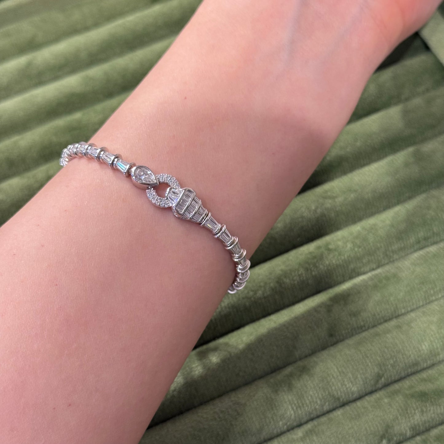Baguette Cut Moissanite Bracelet