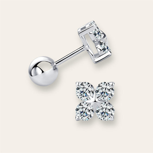 Lucky Clover Moissanite Earrings