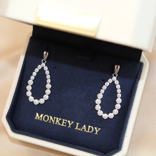 Bubble WaterDrop Moissanite Earrings