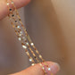 14K Solid Gold Shiny Choker Necklace,38cm