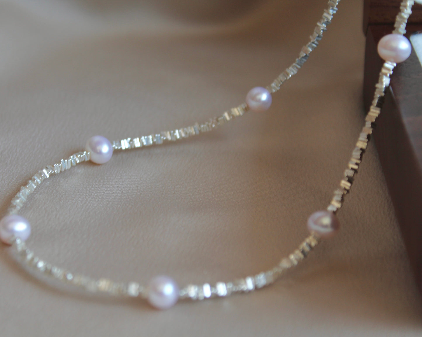 Sparkling Star Natural Pearl Choker, Sterling Silver