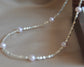 Sparkling Star Natural Pearl Choker, Sterling Silver