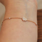 14K Solid Rose Gold Blessing Hulu Bracelet