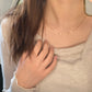 14K Solid Gold Plain Chain Necklace闪珠链