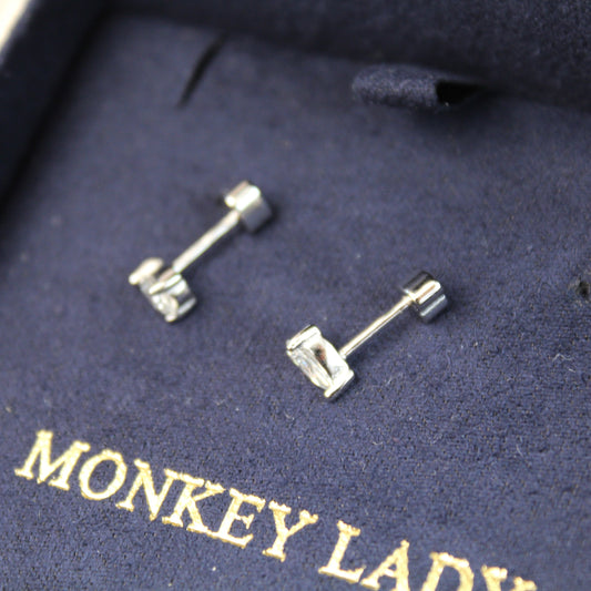 Mini Pear-Shape Moissanite Earrings
