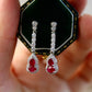 Hulu Natural Ruby Tassel Earrings