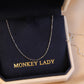 14K Solid White Gold Plain Chain Necklace闪珠链