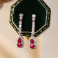 Hulu Natural Ruby Tassel Earrings