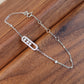 14K Solid White Gold Dancing Stones Bracelet