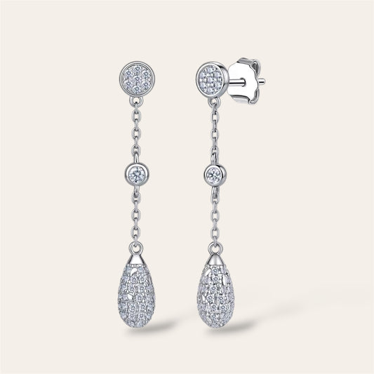 Raindrop Moissanite Earrings