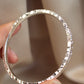 碎冰冰实心Sparkling Crushed Ice Silver Bangle Bracelet