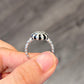 Coin Style Black Ring