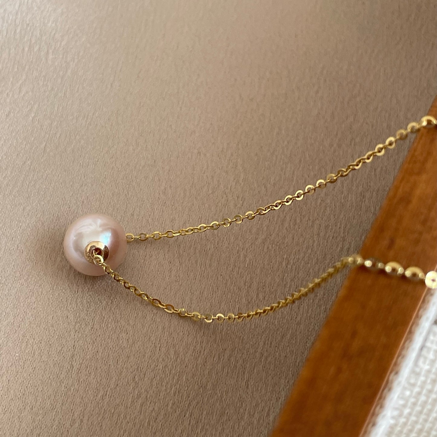 Perfectly Round Single Pearl Pendant