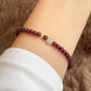 石榴石Natural Garnet & Jade Solid Gold Bracelet