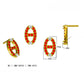 14K Solid Gold Spark Link Earrings