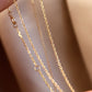 14K Solid Gold Plain Chain Necklace