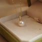 14K Solid Gold Natural Pearl Pendant