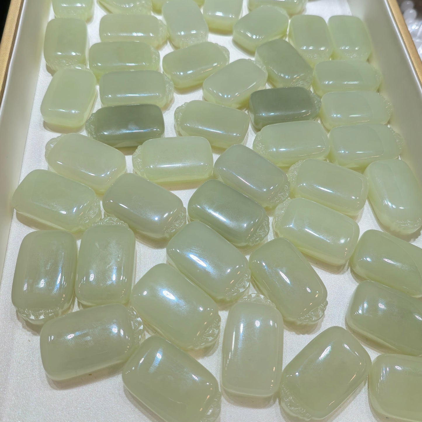 Natural Jade Long Necklace 如意无事牌