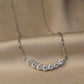 Full Smile Moissanite Necklace, Sterling Silver