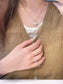 14K Solid White Gold Sparkling Clover Pendant