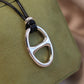Oval Link Silver Necklace 猪鼻子T恤链