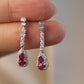 Hulu Natural Ruby Tassel Earrings