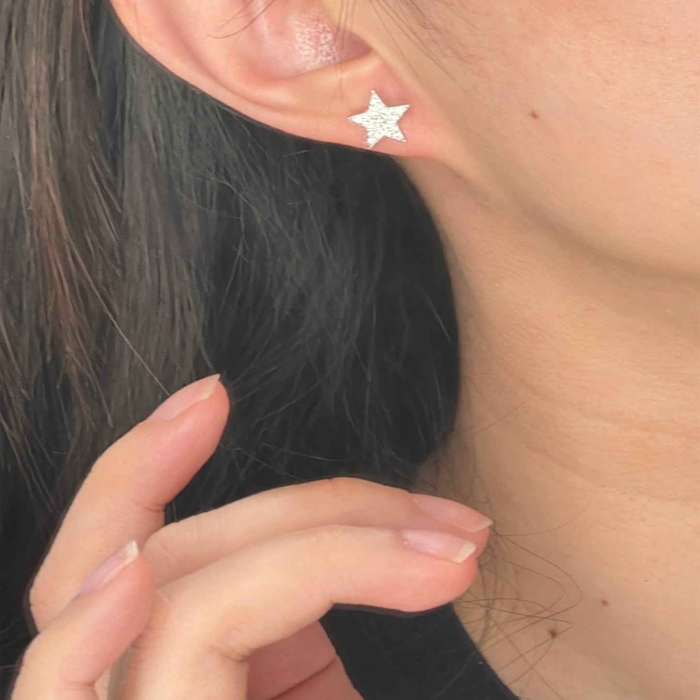 Shiny Star Moissanite Drop Earrings后挂式