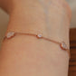 14K Solid Rose Gold Blessing Hulu Bracelet