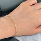 18K Solid Gold Star Lab-Grown Diamond Bracelet