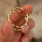 18K Solid Gold Twisted Hoop Earrings, 24mm