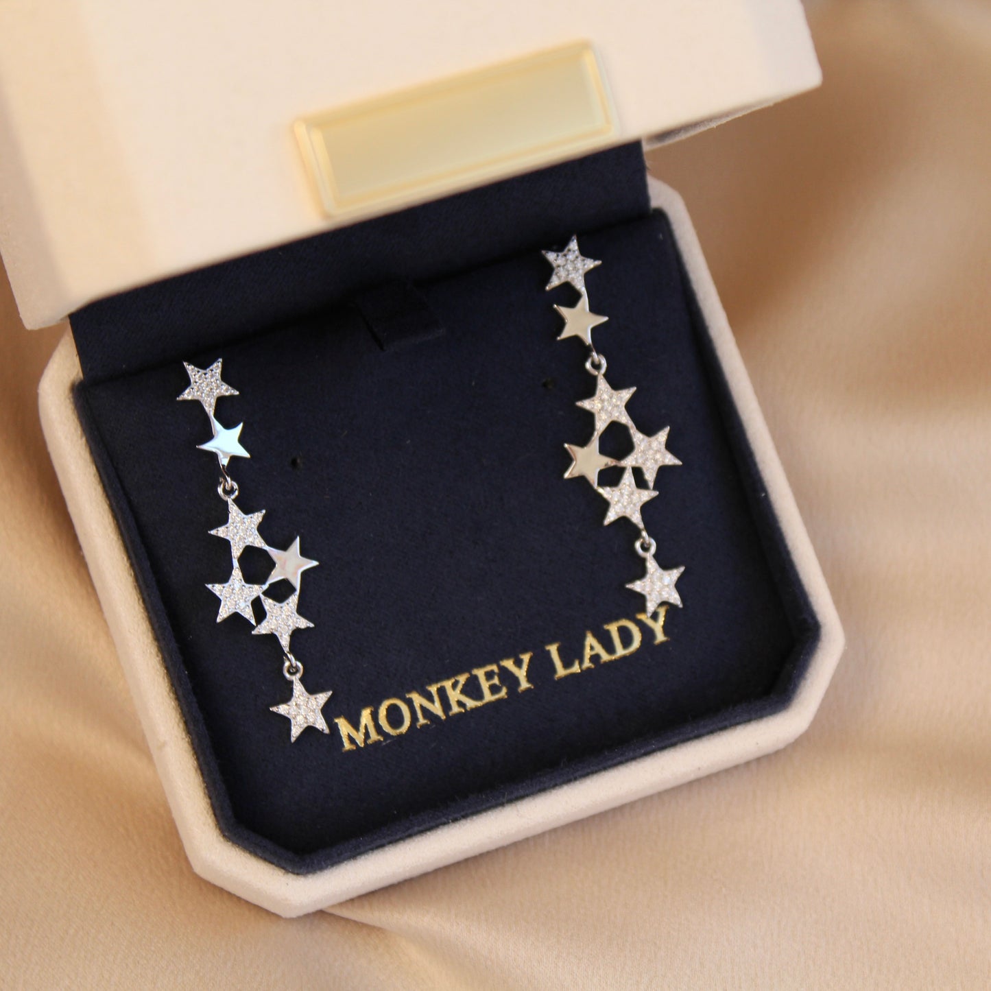 Shiny Star Long Tassel Earrings