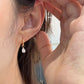 18K Solid Gold Lab-Grown Diamond Hoop Earrings