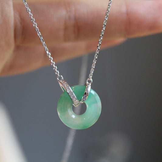 网红非洲翠平安扣Necklace
