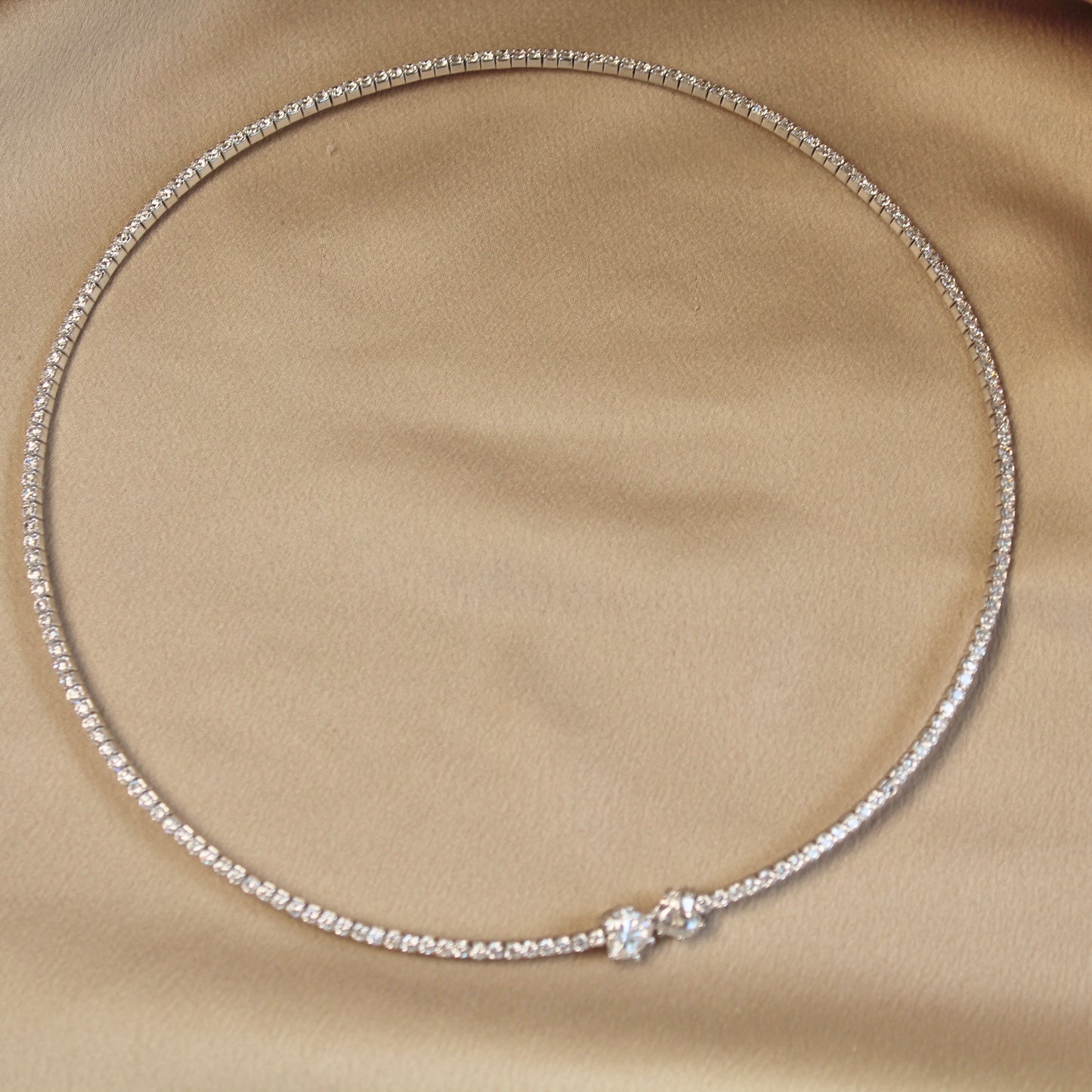 Tennis Moissanite Choker Necklace