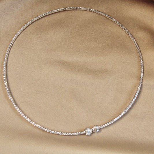 Tennis Moissanite Choker Necklace