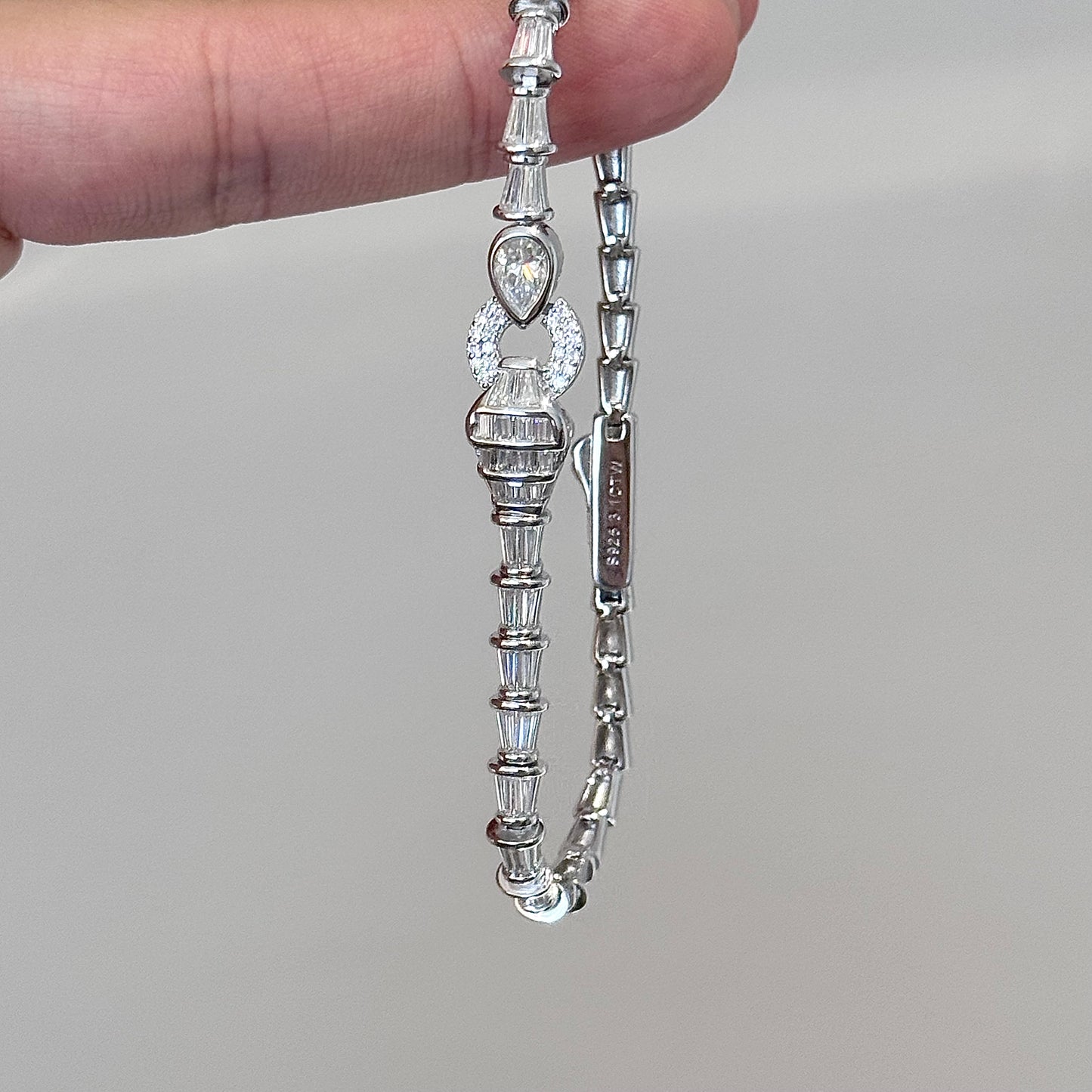Baguette Cut Moissanite Bracelet