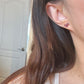 14K Solid Rose Gold Tourmaline Heart Earrings碧玺