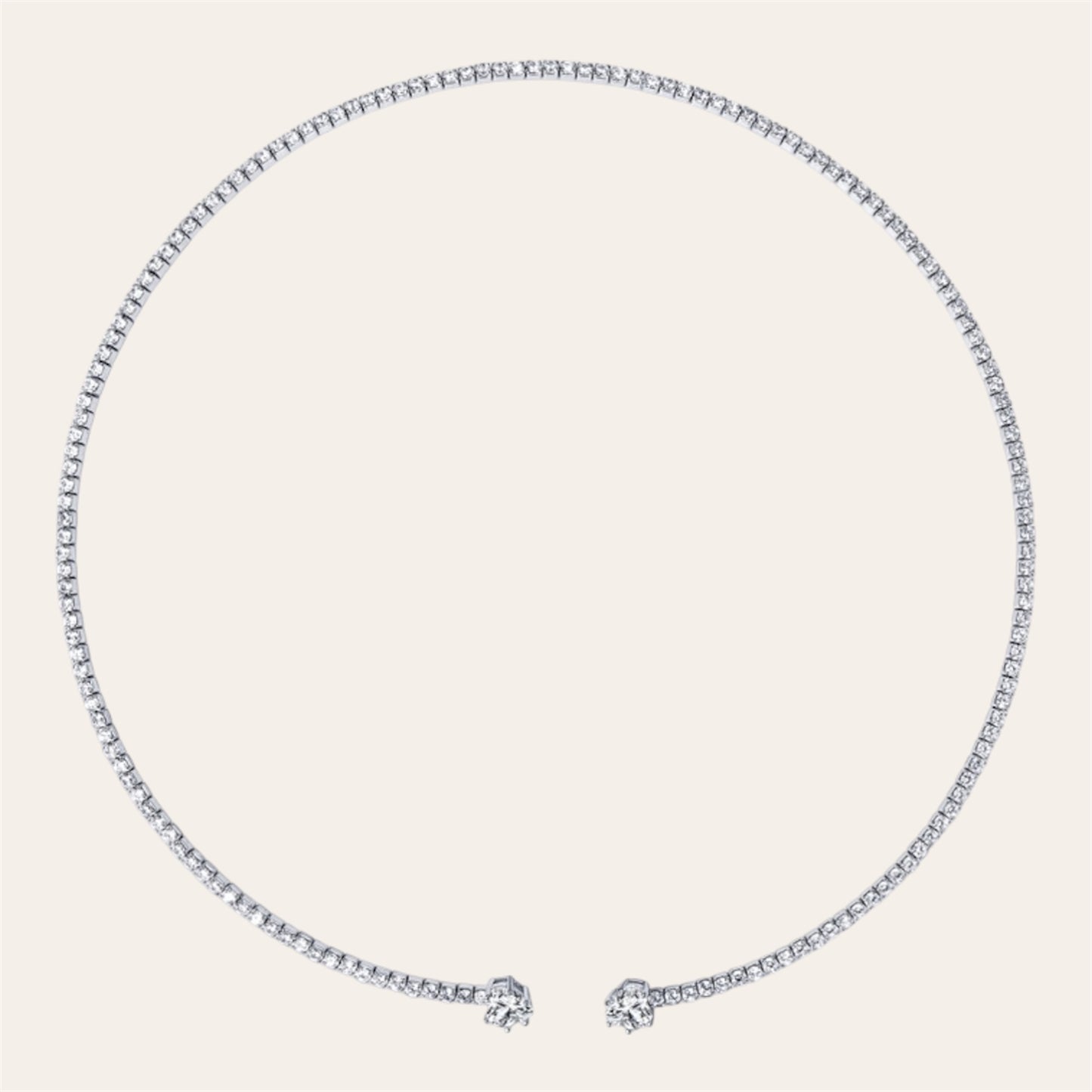Tennis Moissanite Choker Necklace