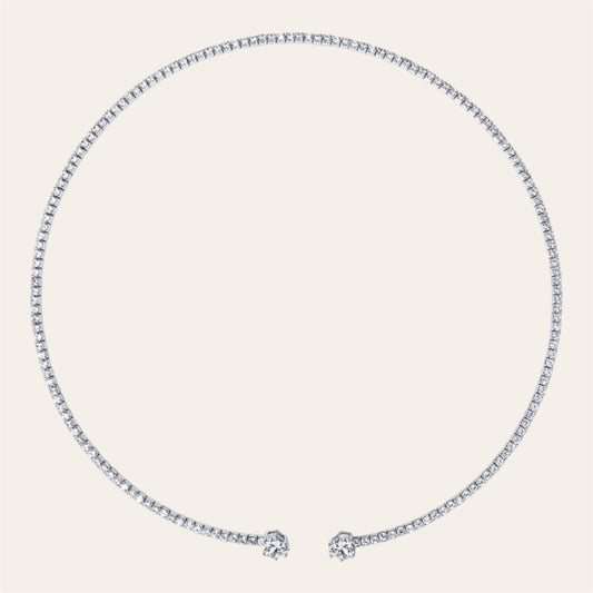 Tennis Moissanite Choker Necklace