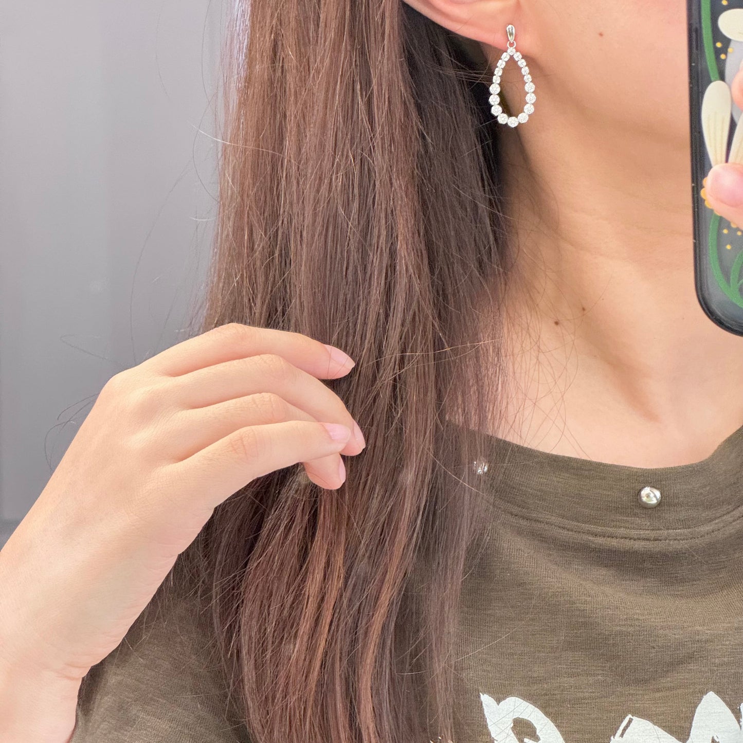Bubble WaterDrop Moissanite Earrings