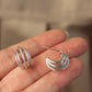 Twisted Line Stud Earrings