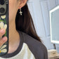Moissanite Cross Hoop Earrings