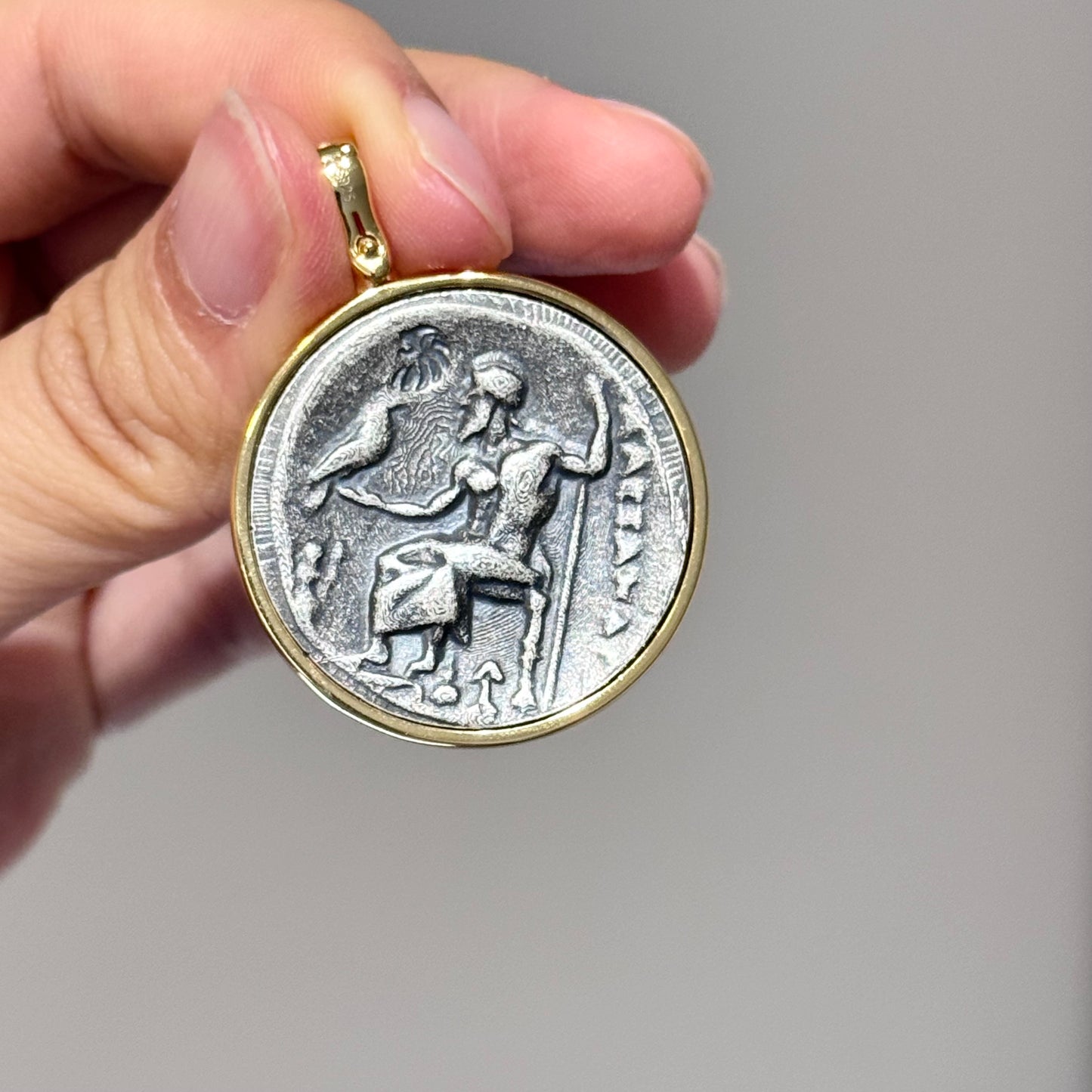 Greek Coin-Inspired Pendant